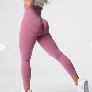 NVGTN Pastel Pink Contour Seamless Leggings Size Large